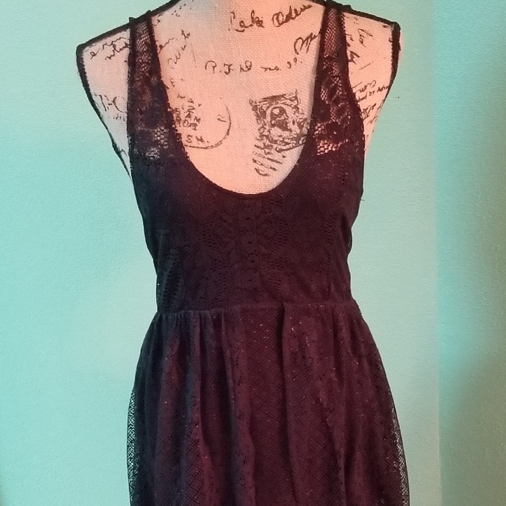 Free People Black Lace Dress